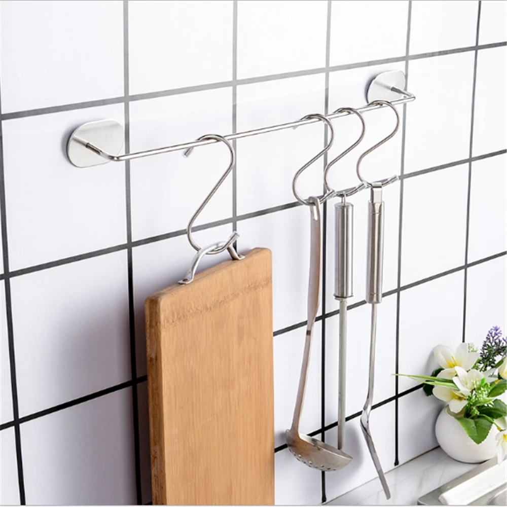 

1pcs Metal S-shaped Hooks Bathroom Kitchen Coat Hooks Hanging Hanger Storage Holders Organizer Household Stainless Steel Hook