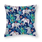 Двухсторонняя наволочка Мандала Слоны и Попугаи Декоративная Гостиная винтажная антикварная напольная подушка в стиле бохо из полиэстера автомобиль