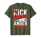 Мужская футболка с рисунком борьбы и гнева в кикбоксинге