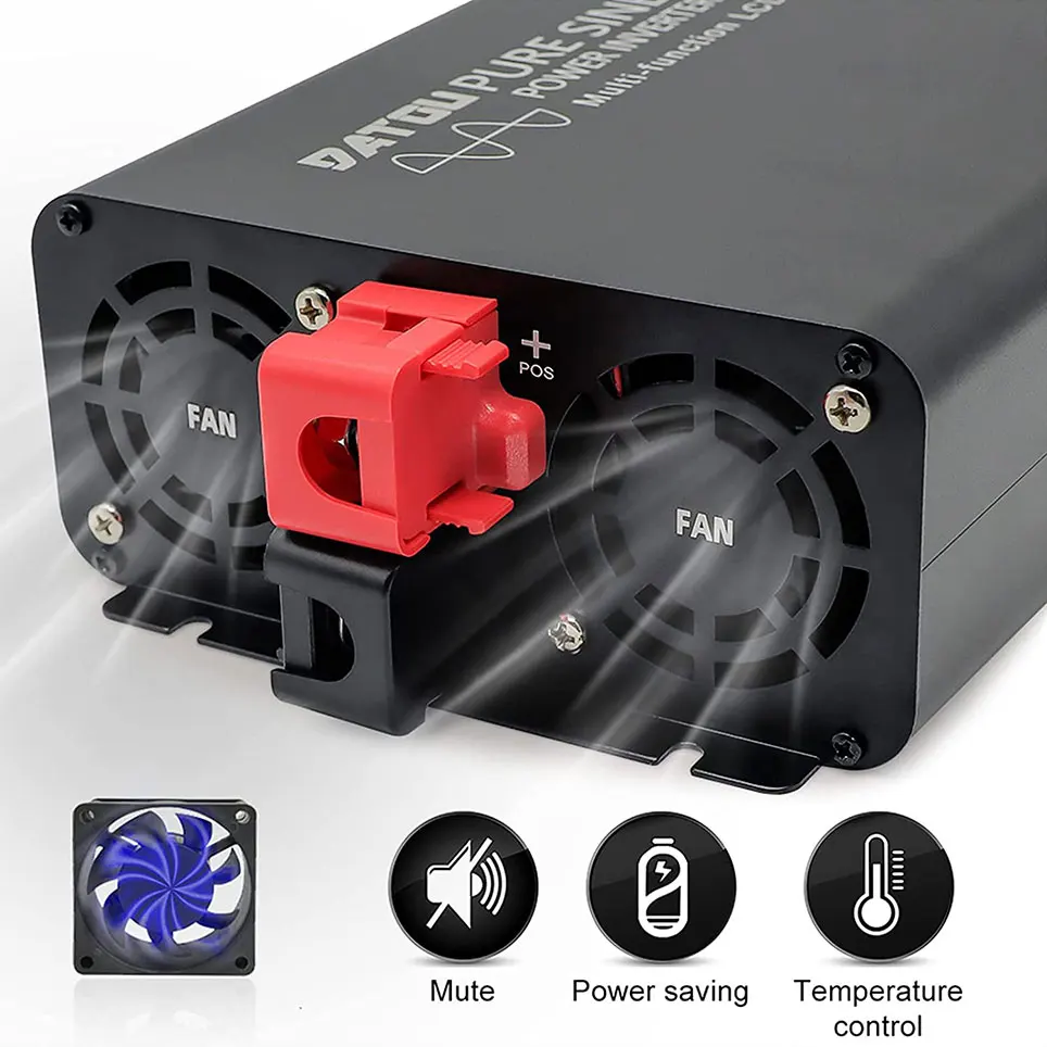 

2021 Pure sine wave inverter 3000W power inverter 6000W peak DC 12V to 110V AC automotive converter dual AC socket