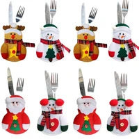 8pcs merry christmas knife fork cutlery bag set natal christmas decorations for home 2021 new year eve xmas party decoration