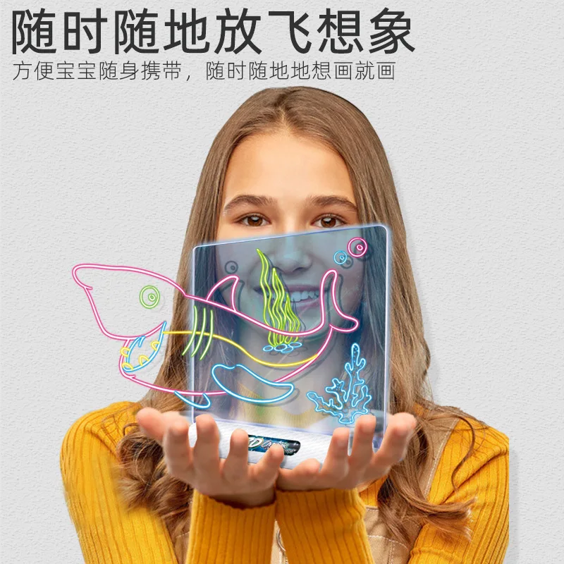 

Nicce Popular 3D Fluorescent Drawing Board Magic Luminous Three Dimensional Writing Board Puzzle Children's Drawing Board