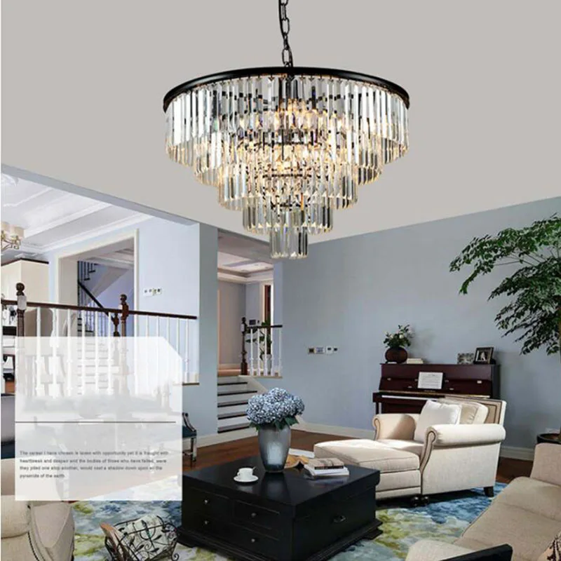 Современные американские хрустальные люстры светодиодные подвесные