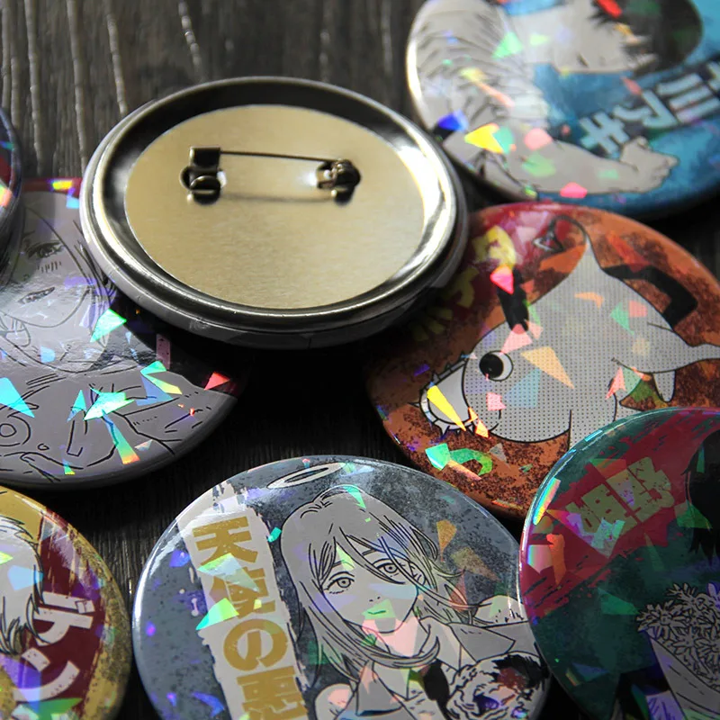 Блестящая Лазерная медаль Дэни Кита значки Makima Reze металлическая брошь реквизит