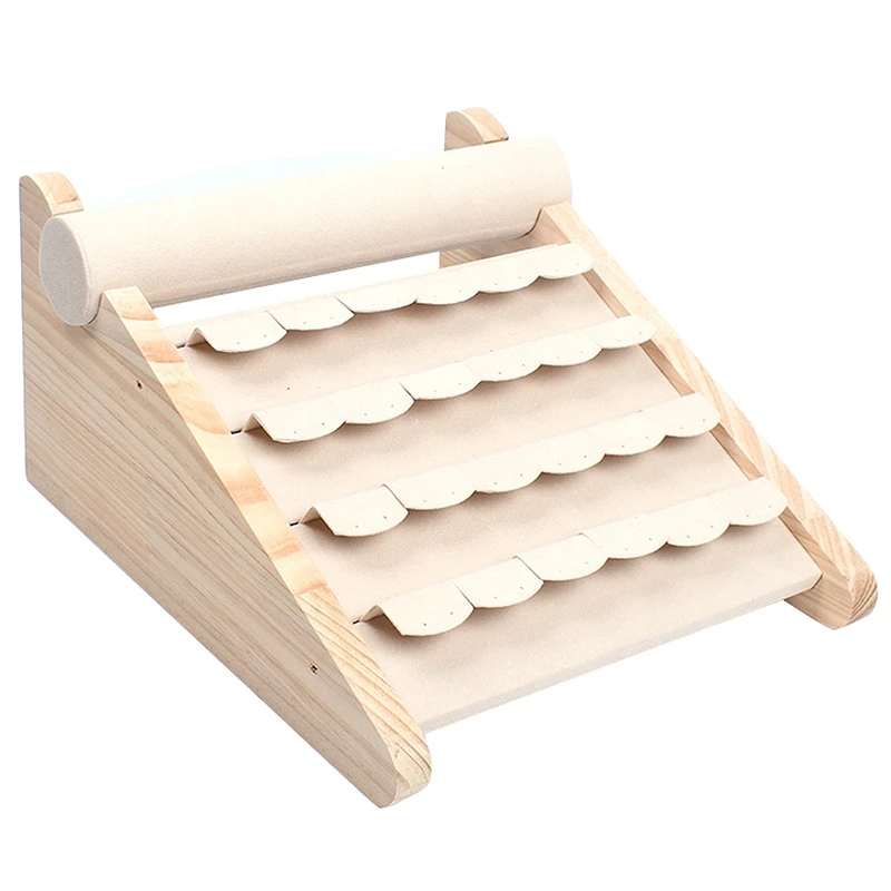 Деревянные ювелирные изделия Органайзер стеллаж для выставки товаров хранения