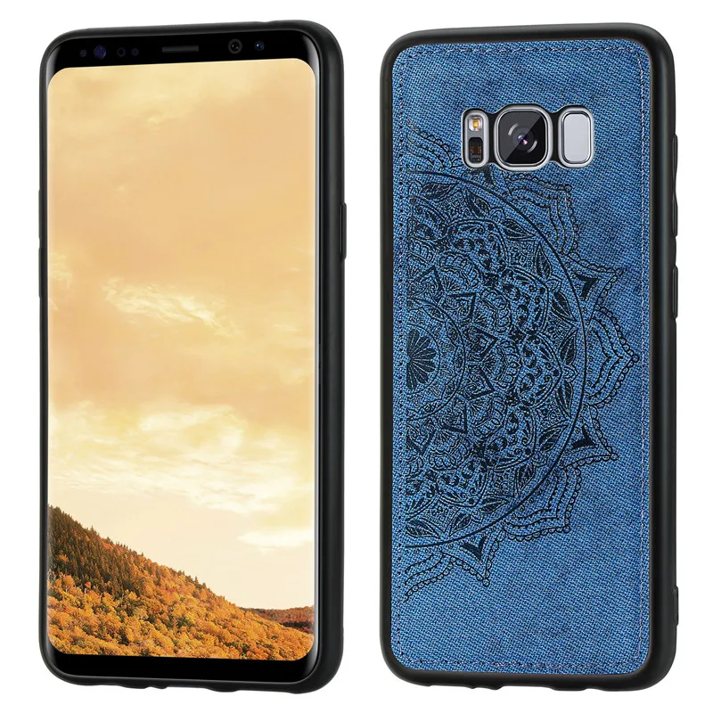 Mandala Phone Cover For samsung galaxy s8 plus case silicone Flower Magnetic Fabric Shockproof Case Flowers | Мобильные телефоны и