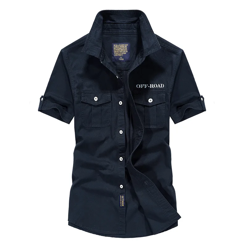 

Short sleeve shirt men's summer new men's shirt tooling military outdoor shirt