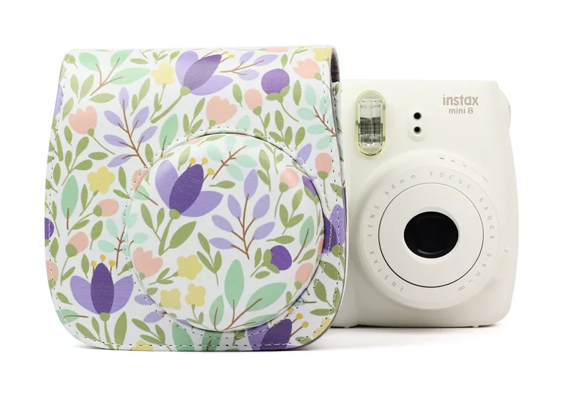 Для Fujifilm Instax Mini 8 + 9 аксессуары для камеры цветы искусственная кожа мгновенной |