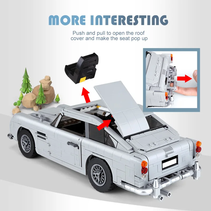 21046 лего technic Creator Expert Classic Джеймс Бондс 007 DB5 строительные блоки наборы кирпичи модель детских игрушек подарки совместимые 10262