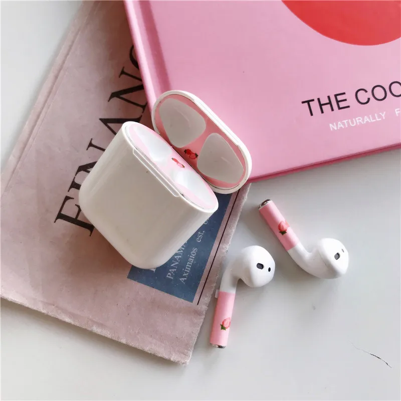 Милый защитный чехол s для Airpods, чехол, защита от пыли, наклейка, внутренняя крышка, s пленка для Apple Air Pods 2 1 - Цвет: 15