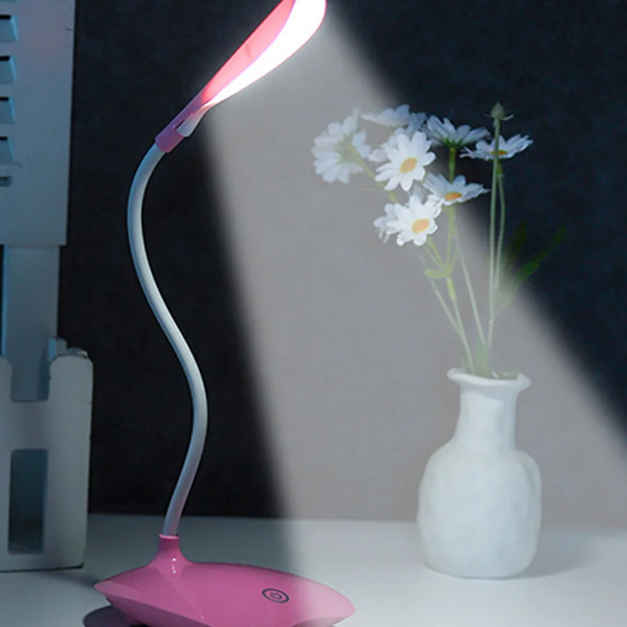 

Plug in LED small desk lamp student dormitory eye protection foldable charging plug-in desk lampA247