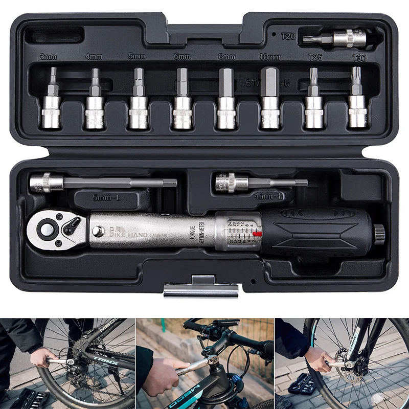 

Professional Preset Torque Wrench Set 1/4" 1-25N Bicycle Repair Spanner Tool Kit Bikes Multifunctional Tool Bike Repair New