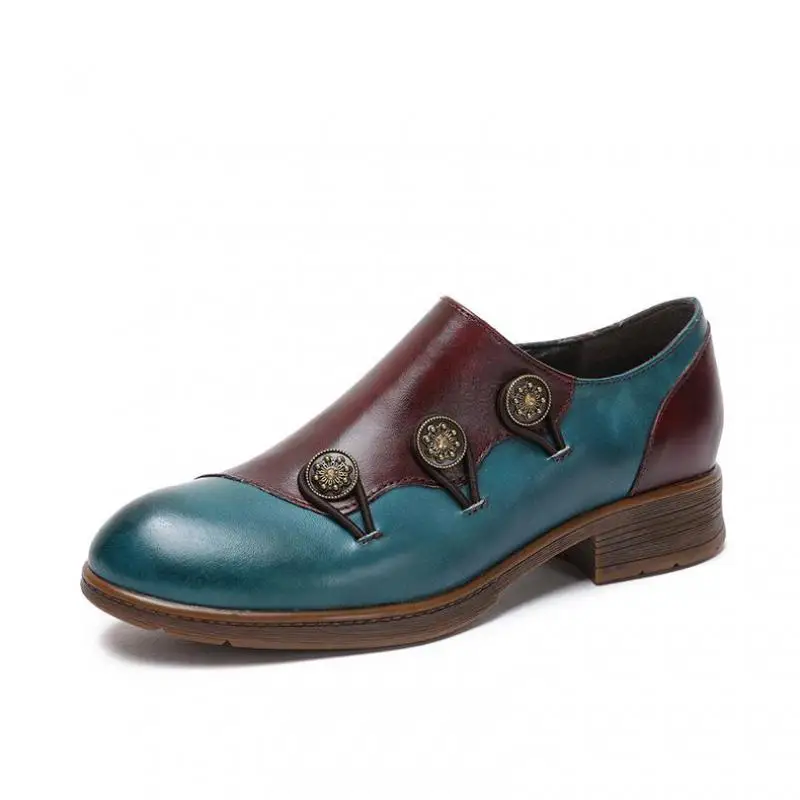 

YourSeason Female Genuine Leather Pumps Vintage Zip Round Toe 2022 Women Autumn Spring Handmade Concise Shoes Mixed Colors