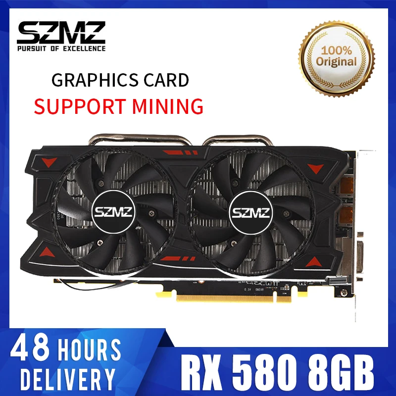 Новая 100% оригинальная видеокарта Radeon RX 580 8 ГБ GDDR5 256Bit Rx580 графическая карта для