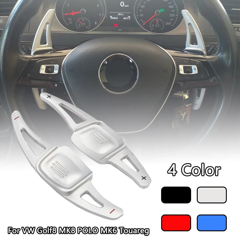 

Car Accessories Aluminum Steering Wheel Paddle Extend DSG Direct Shift Paddle Extension For VW Golf8 MK8 POLO MK6 Touareg