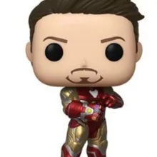 Marvel Avengers Ironman with Infinity Gauntlet Bobble Head Figure Collection Vinyl Doll Model Toys