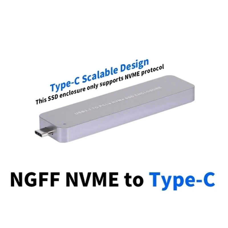 M.2 NVME к адаптеру Type-C M2 PCIE SSD адаптер карта портативный жесткий диск Корпус Plug & Play