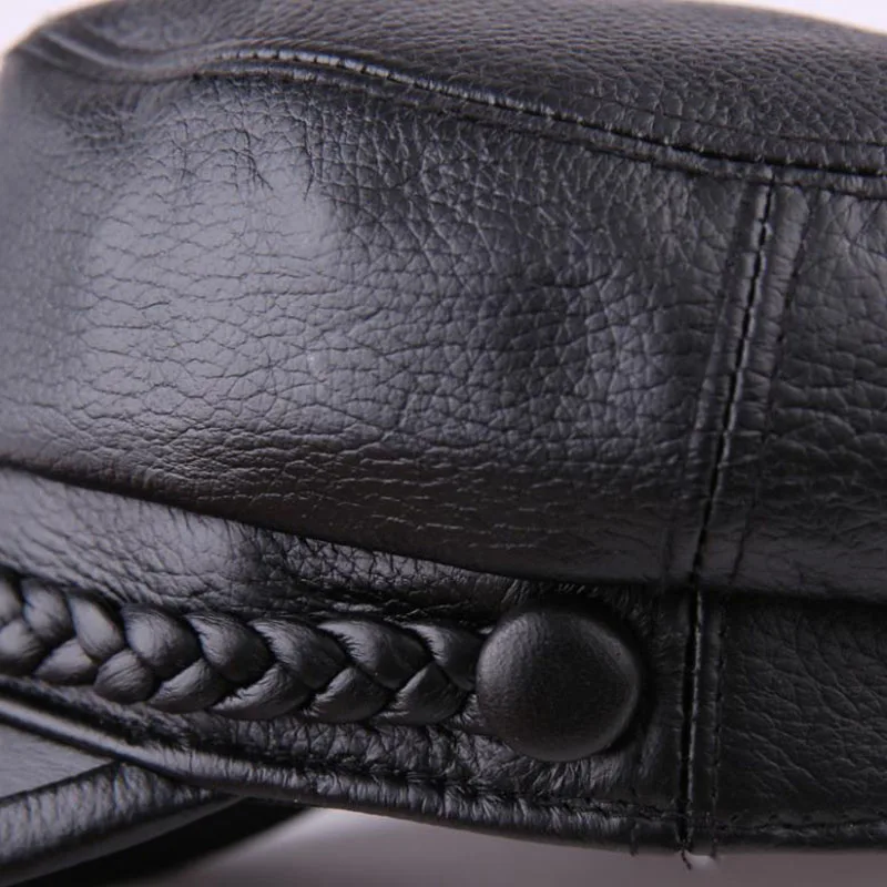 

T-MAC 2020 New Women Real Leather Berets Cap Lady Fashion Brand Hat Autumn Winter Warm Real Sheepskin Leather Berets Caps