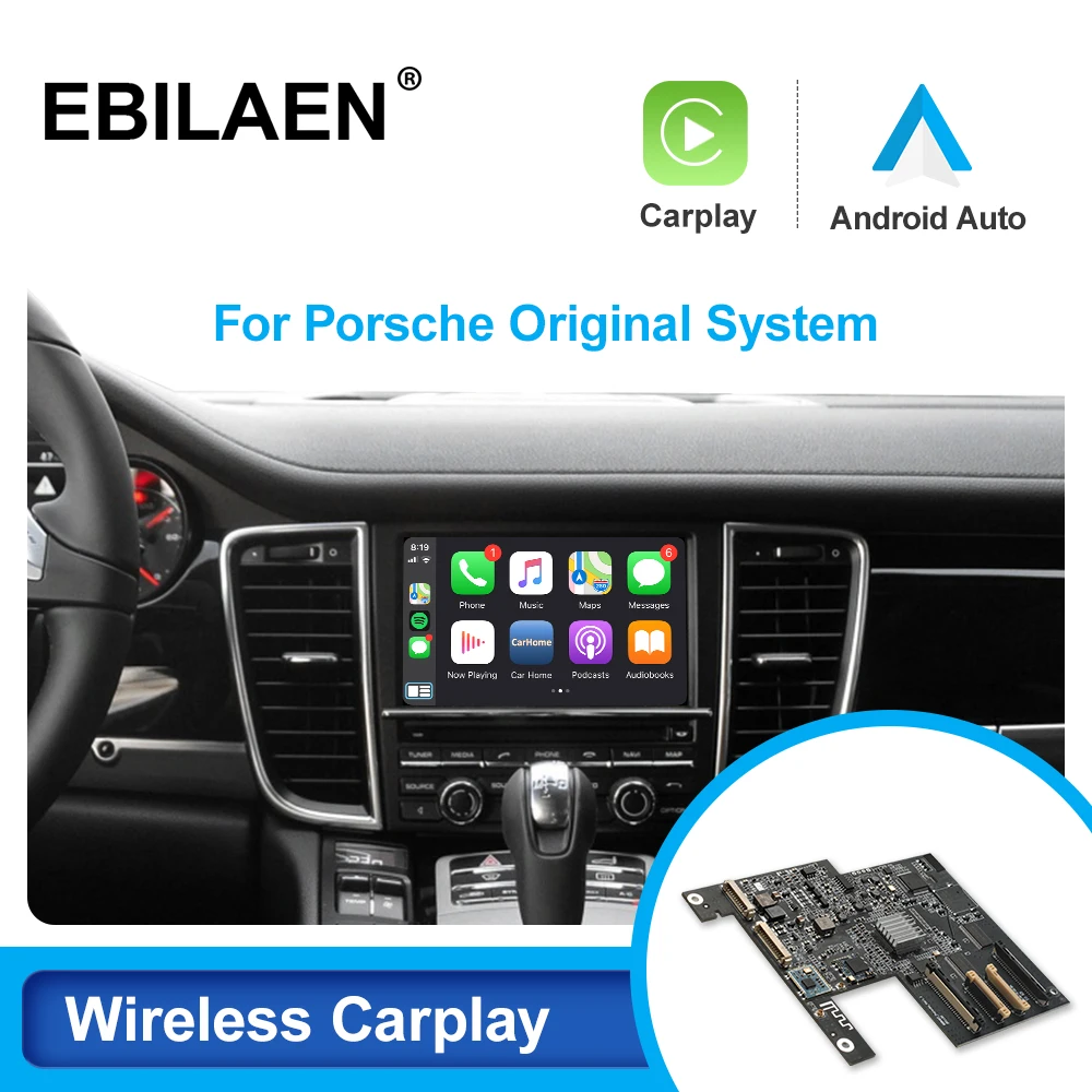 Wireless Carplay Android Auto Module Box For Porsche Panamera Cayenne Macan Cayman Boxster 911 718 PCM 3.1 Multimedia AUX USB