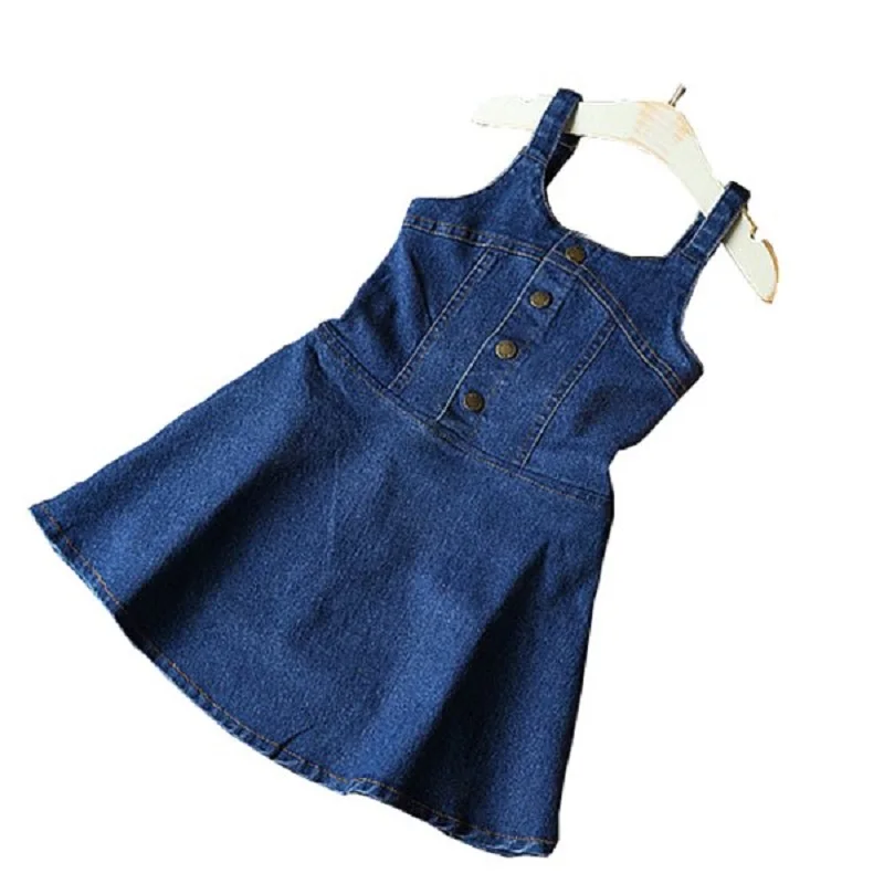 

2020 Girl Summer Jeans Clothes Kids Children Fashion Denim Suspender Dress