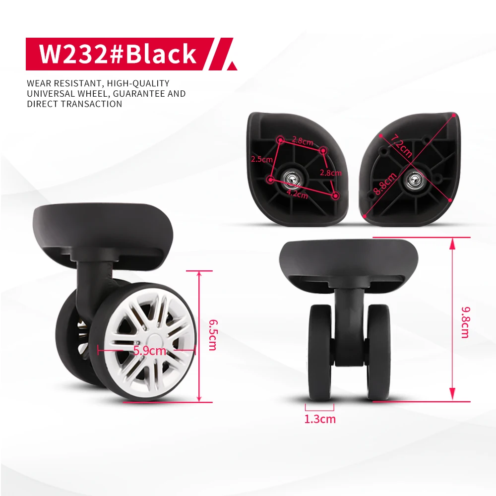 DILONG W232 Luggage Wheel Replacement Accessories Trolley Case Universal Wheels Pulley Travel Password Box High-quality Rollers