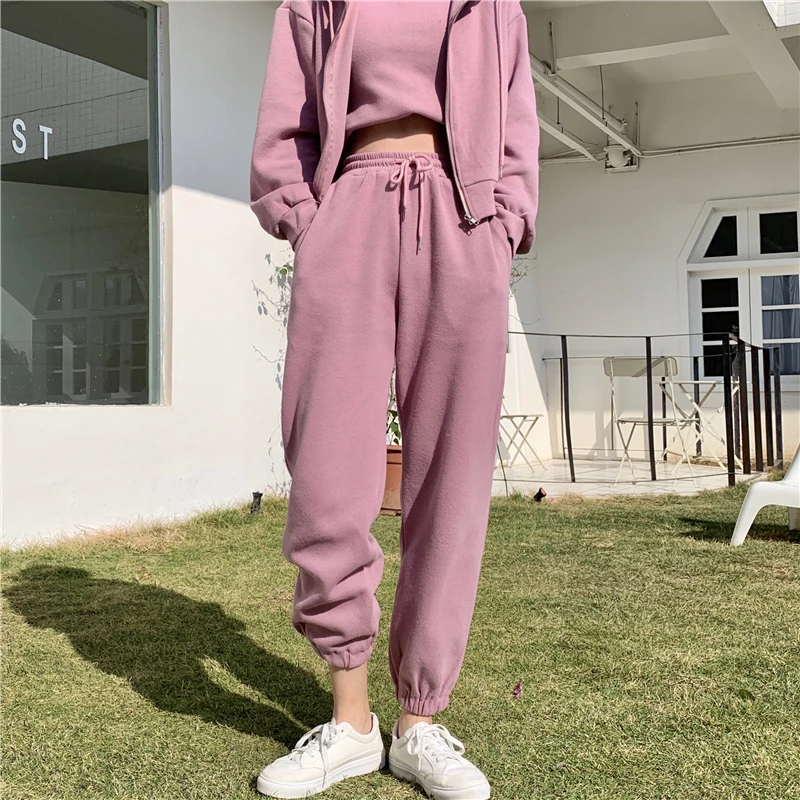 

3143 2021 spring and autumn new women's high waist slimming casual sports pants