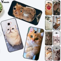 yinuoda cute cat kitten painted phone case for samsung j6 j7 j2 j5 prime j4 j7 j8 2016 2017 2018 duo core neo