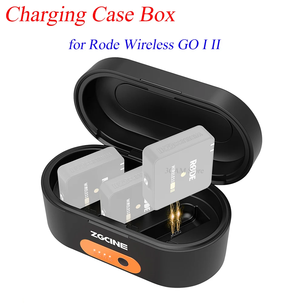 

ZGCINE ZG-R30 Charging Case Box for Rode Wireless GO I II Mic with 3400mAh Built-in Battery Portable Fast Charging Power Bank
