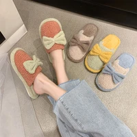 winter womens slippers home warm non slip household plush cartoon couples soft bottom indoor women shoes