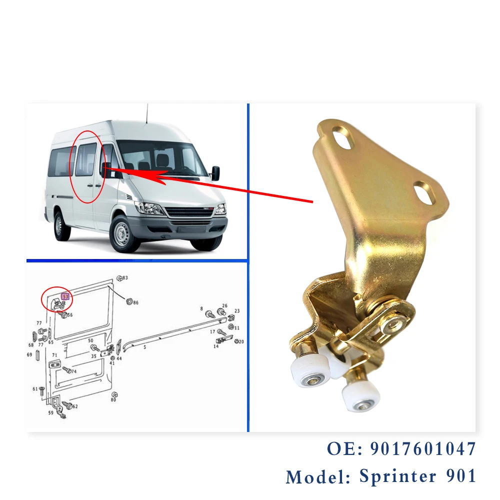 Направляющий ролик для MERCEDES Sprinter VW LT 28 35 II Bus 46 9017601047 2D1843436A 2D1843436B|Набор