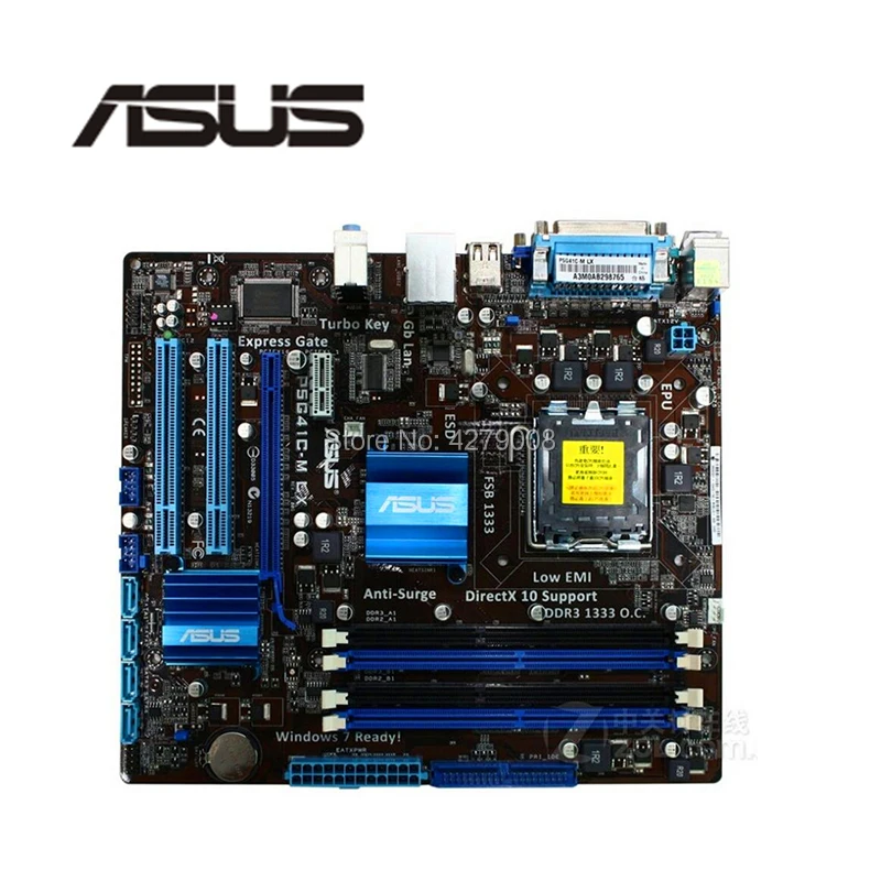 Материнская плата LGA775 для ASUS DDR3 USB2.0 SATA2 оригинал б/у настольного ПК G41