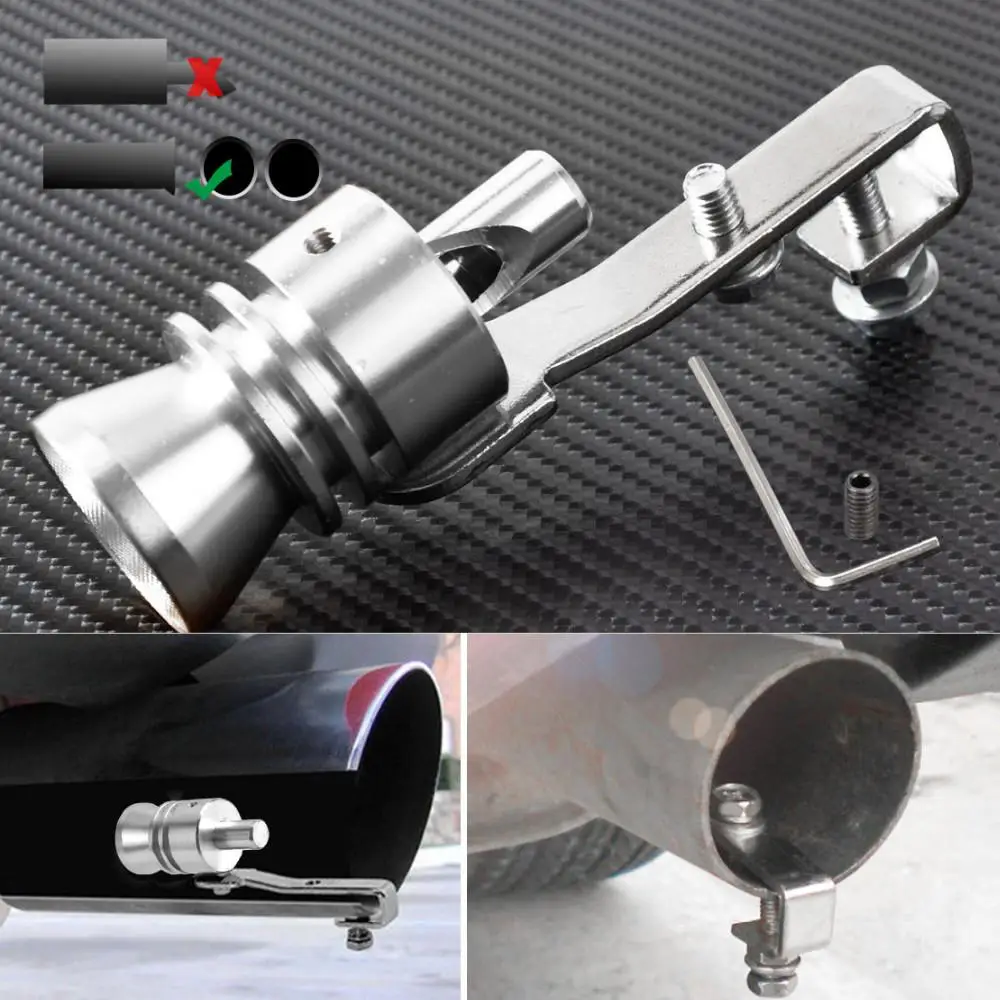 

Vehicle Refit Device Turbo Sound Muffler Turbo Tail Whistle Exhaust Pipe Sounder Motorcycle Imitator For Moto Car Turbo Whistle