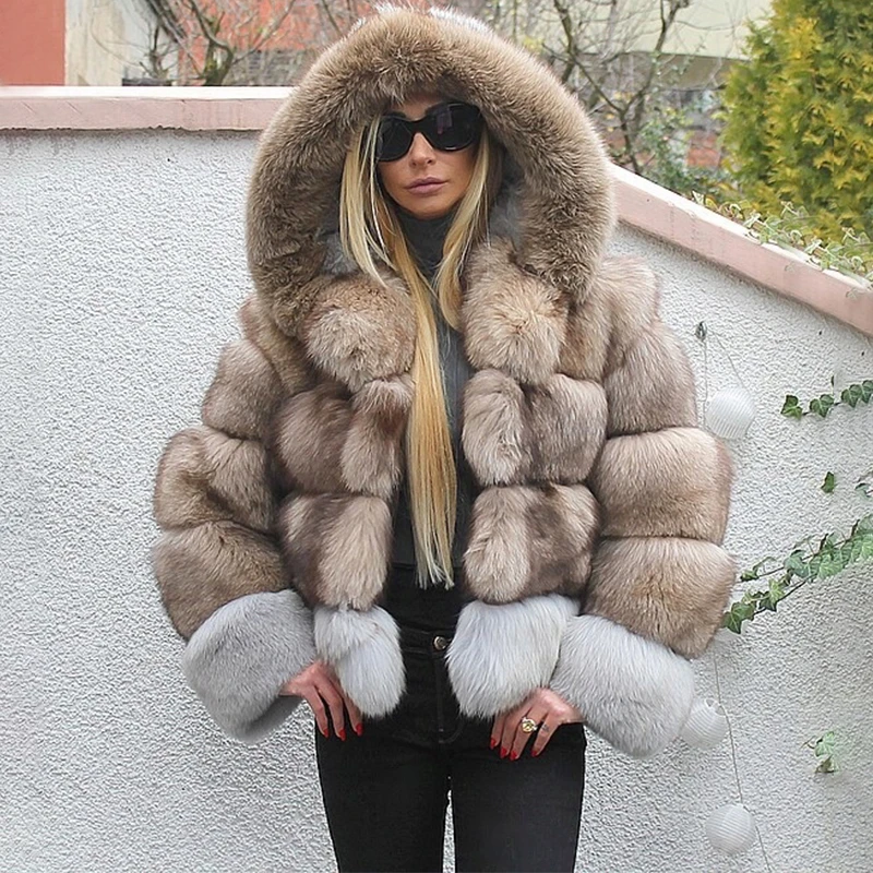 2022 Winter Fashion Real Fur Coats For Women Natural Whole Skin Genuine Fox Fur Jackets Trendy Woman Fur Coat Luxury Outwear enlarge