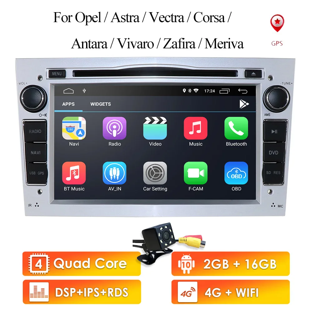 4 ядра 4G wifi Android 10 0 2 DIN Автомобильный GPS для opel Vauxhall Astra H G J Vectra Antara Zafira Corsa Vivaro Meriva Veda