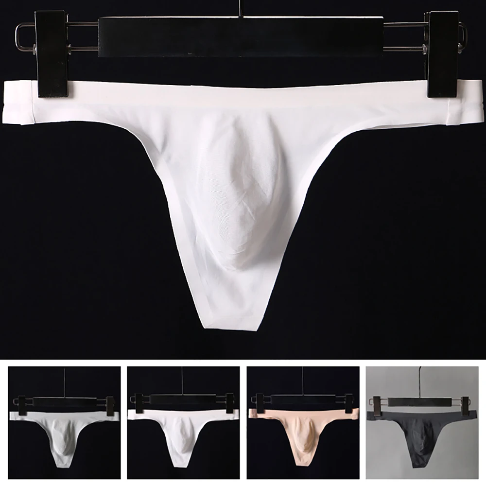 

Men's Sexy Low Rise Underwear Stretchy Brief Breathable Thong T-Back Underpant Erotic Temptation Thongs Stretch Cotton G-string