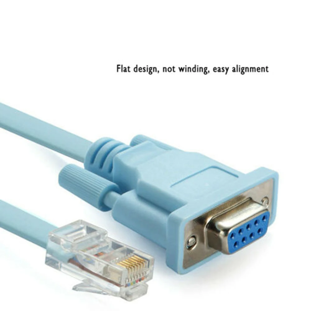 Новый 1 8 м/3 м DB9 последовательный RS232 для RJ45 Ethernet LAN Cisco консоль розетка Интернета