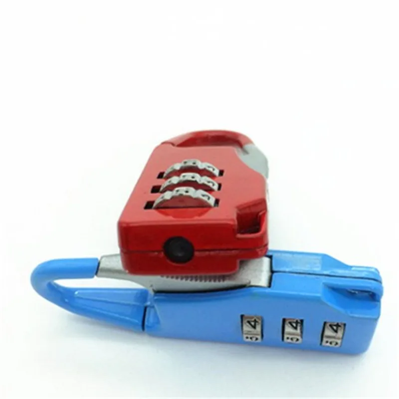 1pc 3 Dial Digit Password Combination Padlock Suitcase Luggage Metal Code Lock Mini Coded Keyed Anti-Theft Cupboard Cabinet |