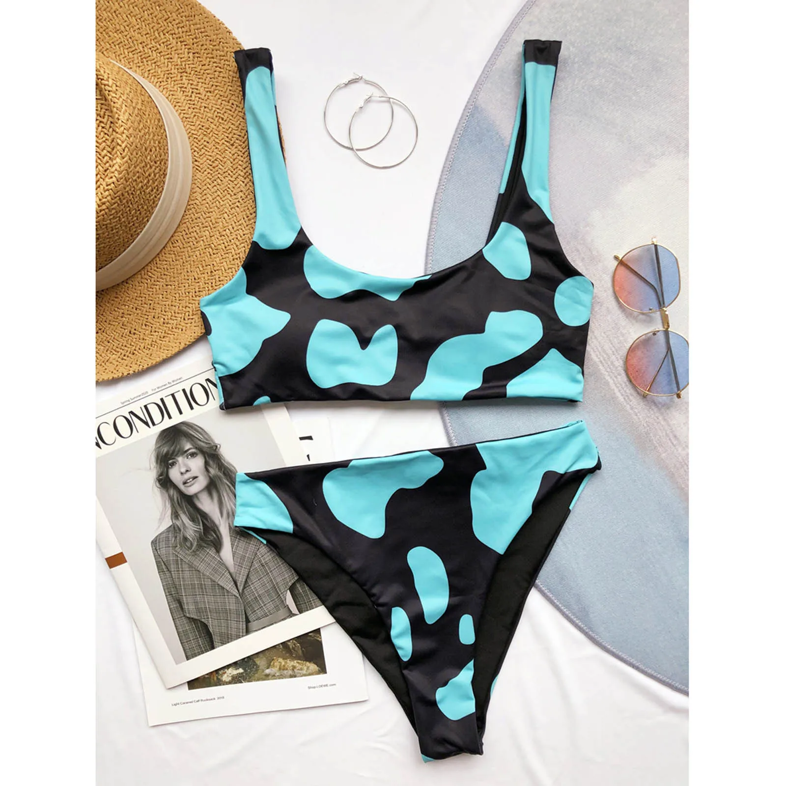 

Women's Swimming Suit 2021 Women Cow Print Bikini Set Push-Up Brazilian Swimwear Beachwear Swimsuit swimwear women tankini