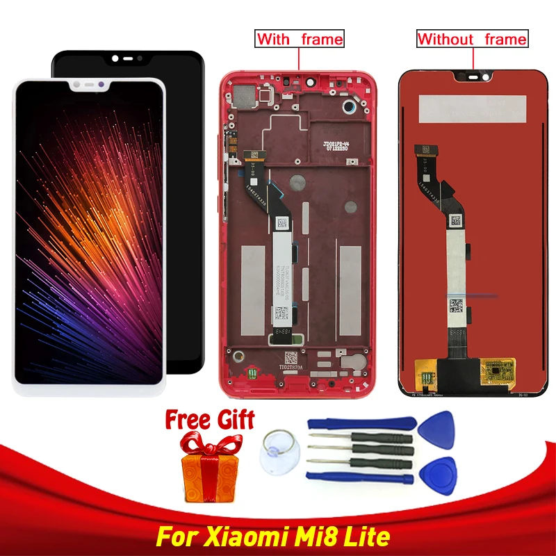 Sinpie для Xiaomi Mi 8 Lite ЖК дисплей + сенсорный экран с рамкой в сборе 6 26 дюймов мобильные