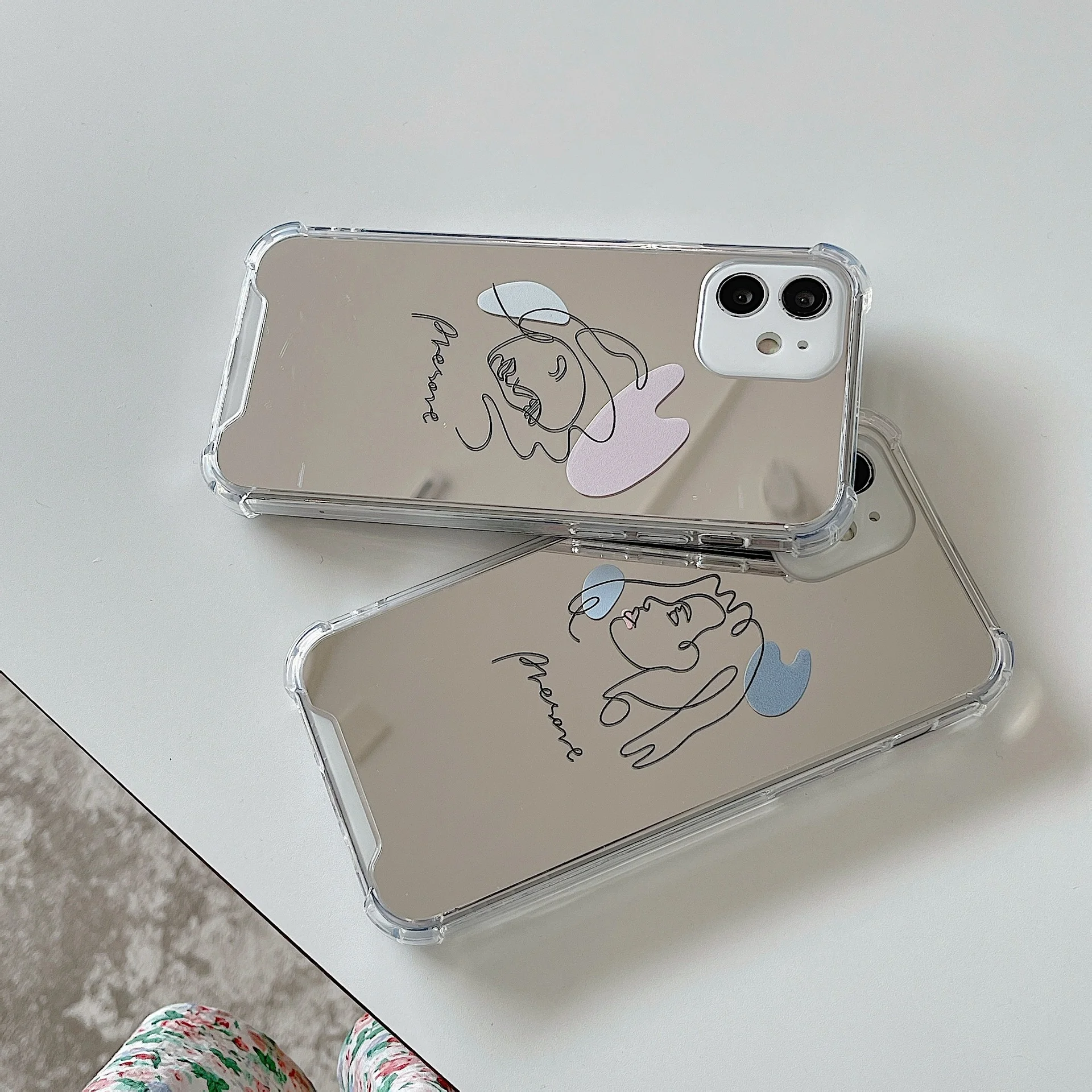 

Trend for iphone 13 phone case 13 portrait painting iPhone 12mini mirror case 78pxsmax