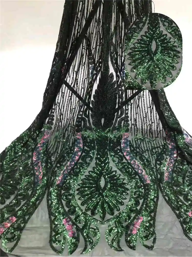 Competitive Prices Super Quality Lace Fabric With Sequins Sequence For Wedding or party Dresses NX842z 5yards/pieces | Дом и сад