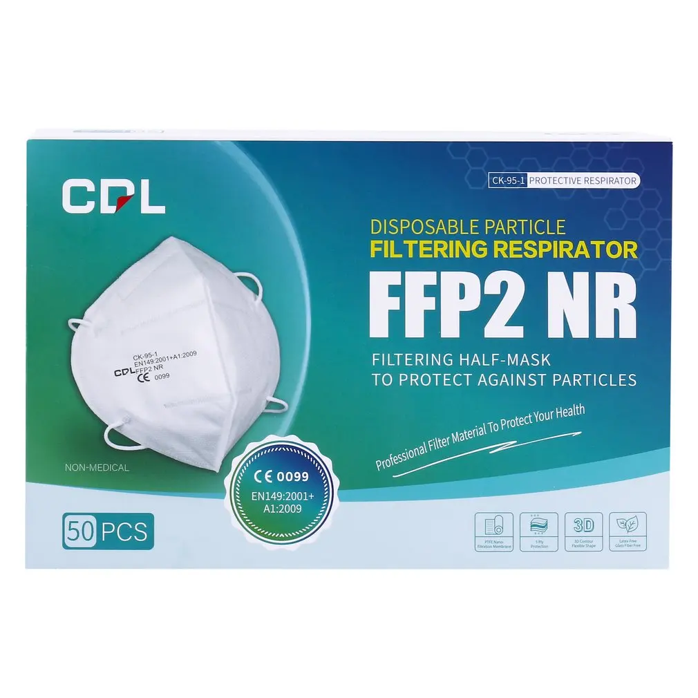 

25/50 PCS FFP2 Adult Face Mask CE Covers Mouth face mask Mascarillas Respirator ffp2 face mask Reusable Health mask In Box