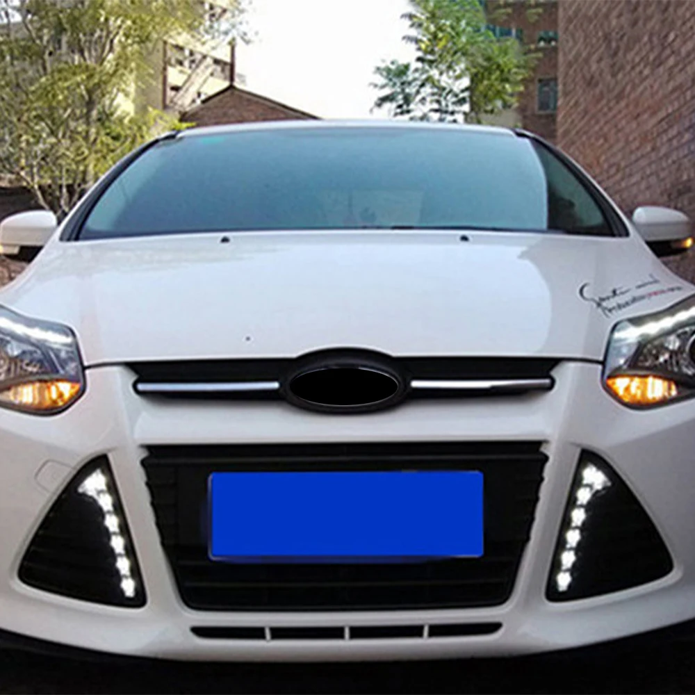 DRL светодиодная противотуманная фара с желтым поворотным сигналом для Ford Focus 3 MK3