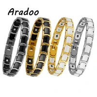 aradoo magnetic bracelet for bracelet stainless steel bracelet women holiday gift metal bracelet clasp bracelet fashion gift