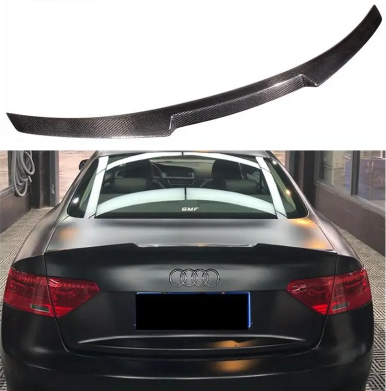 Стильный спойлер M4 для заднего багажника из углеродного волокна Audi A5 S5 SLINE RS5 B8 2008
