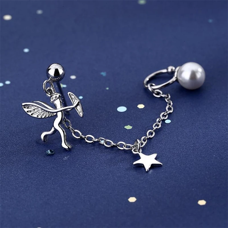 Hfarich Cute Zircon Deer Earrings for Women Animal Earring Studs Ear Jewelry For Kids New Year Gift Szpilki | Украшения и