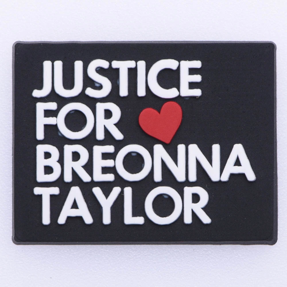 1 PCS Shoe Charms BLM Designer Justice for Breonna Taylor Accessories Croc Charms For Bracelet and Shoe Decorations