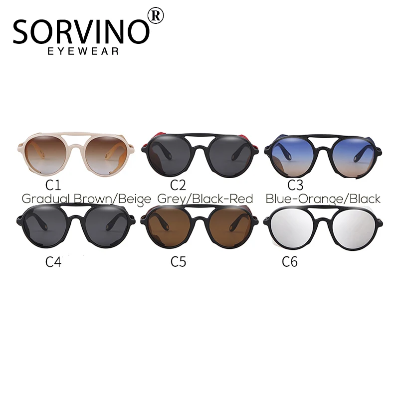 SORVINO Ретро стиль мужские готические овальные солнцезащитные очки женские