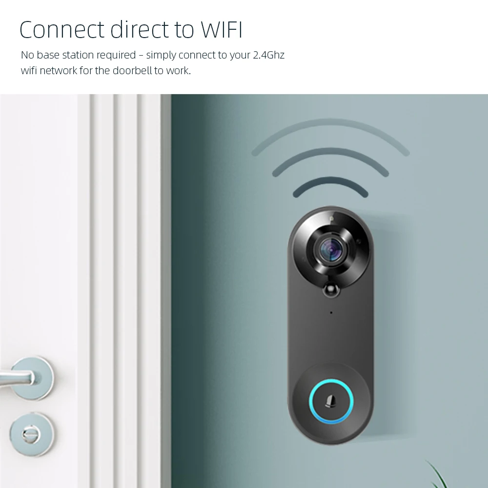 Смарт-Видеозвонок Tuya IP65 1080P Wi-Fi 4400 мАч | Безопасность и защита