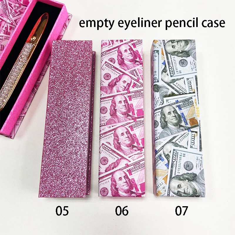 

Handmade Single Eye Liner Empty Packaging Box Multifunctional Eyelash Pencil Packing Marble Style Makeup Cosmetic Extension Tool